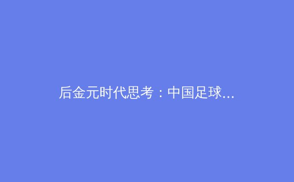 后金元时代思考：中国足球价值回归与青训体系重构路径探析 - 3