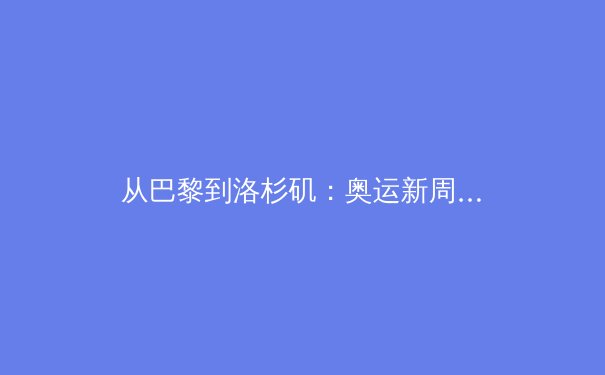 从巴黎到洛杉矶：奥运新周期下中国体育的战略转型与价值重塑 - 3
